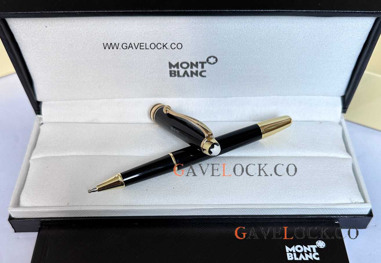 Copy Montblanc Small Meisterstuck 100 Anniversary Rollerball Gold-Black